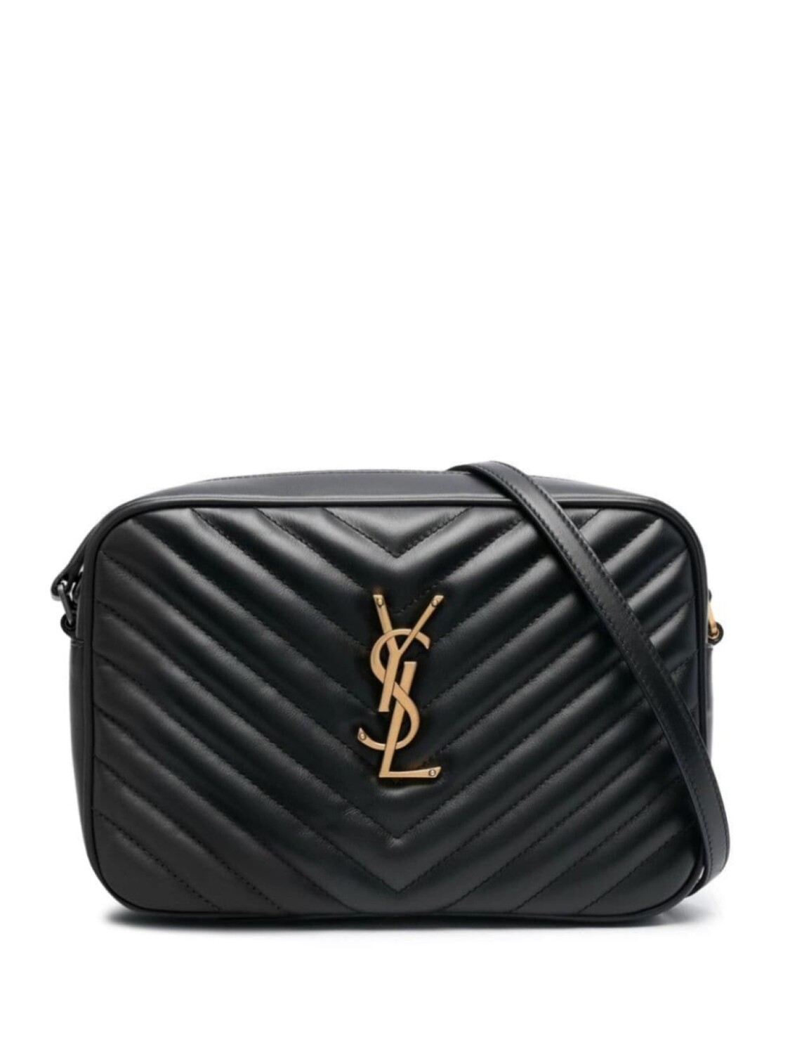 

Saint Laurent стеганая сумка-мессенджер Lou, черный