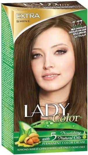 Краска для волос, 7,77 Молочный шоколад, 160 г Palacio, Lady in Color