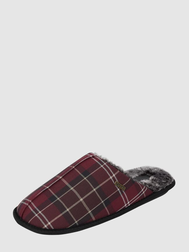 

Тапочки с подкладкой из искусственного меха Barbour, темно-красный