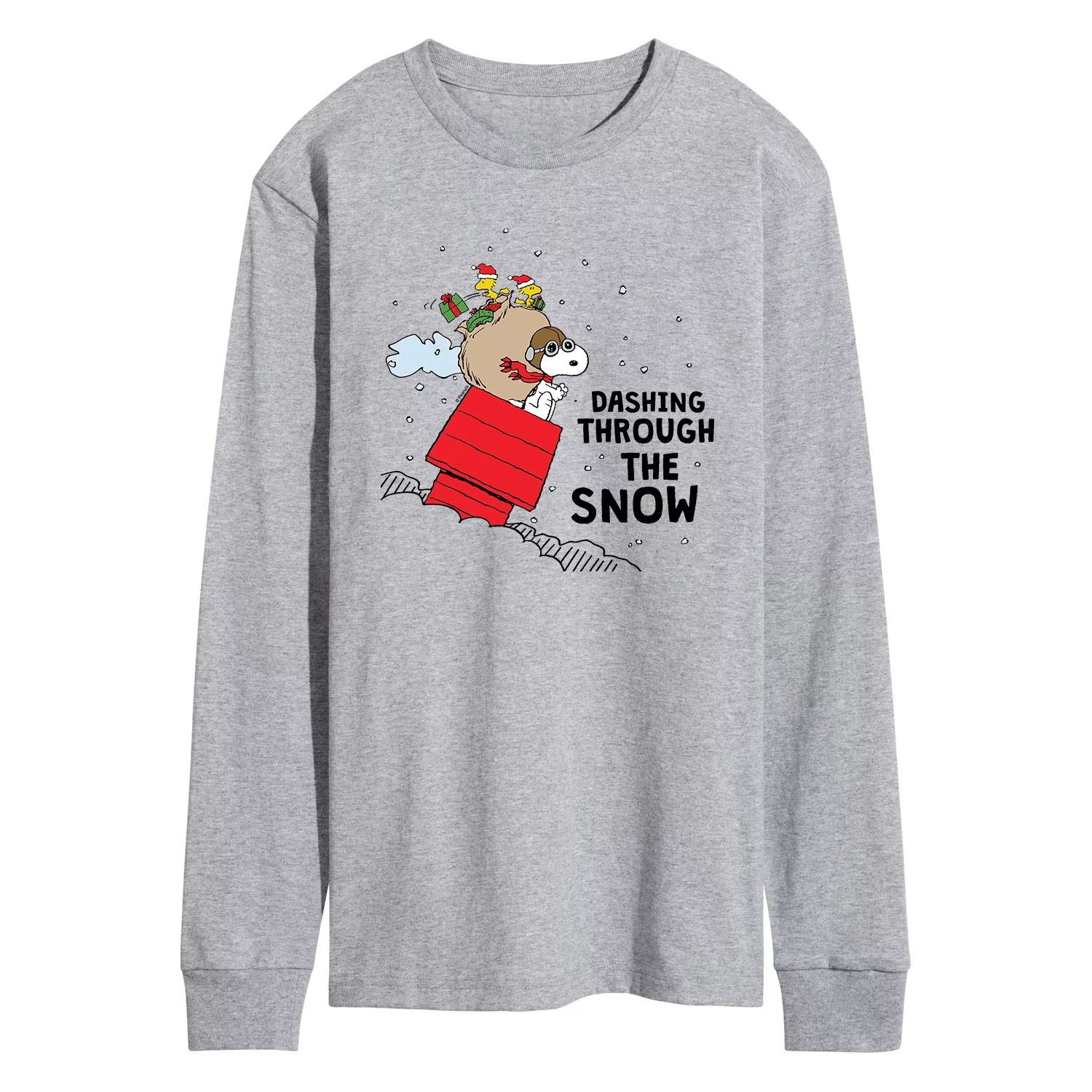 Мужская футболка с длинными рукавами Peanuts Dashing Through The Snow Licensed Character
