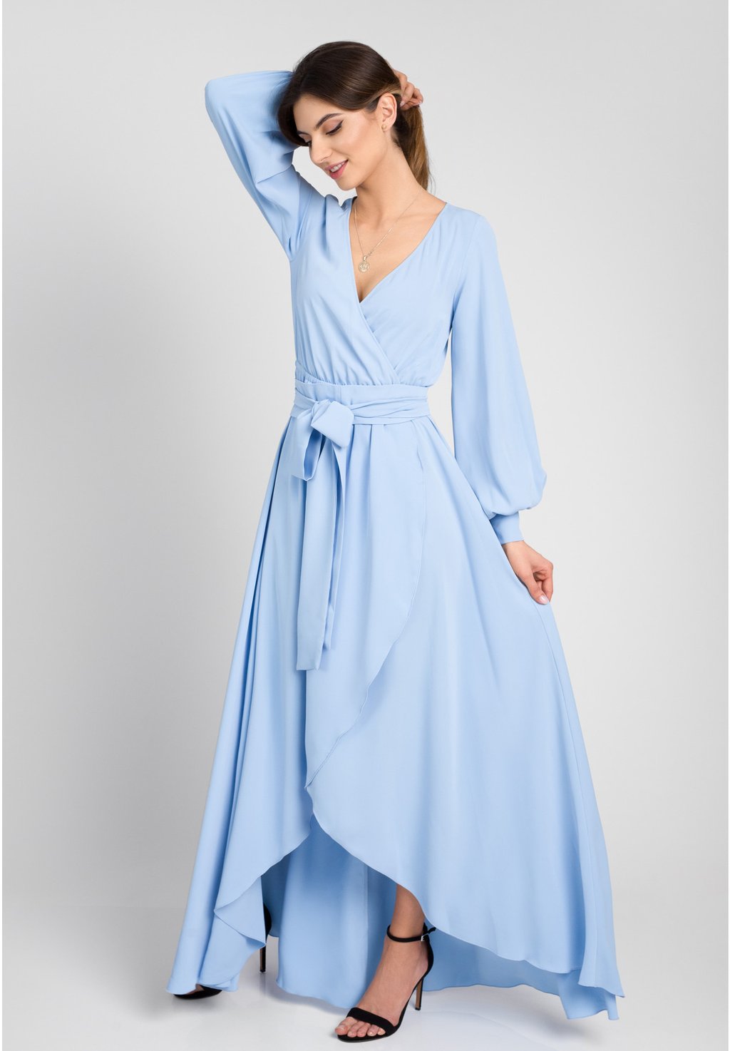 Длинное платье Swing Fashion, светло-синий