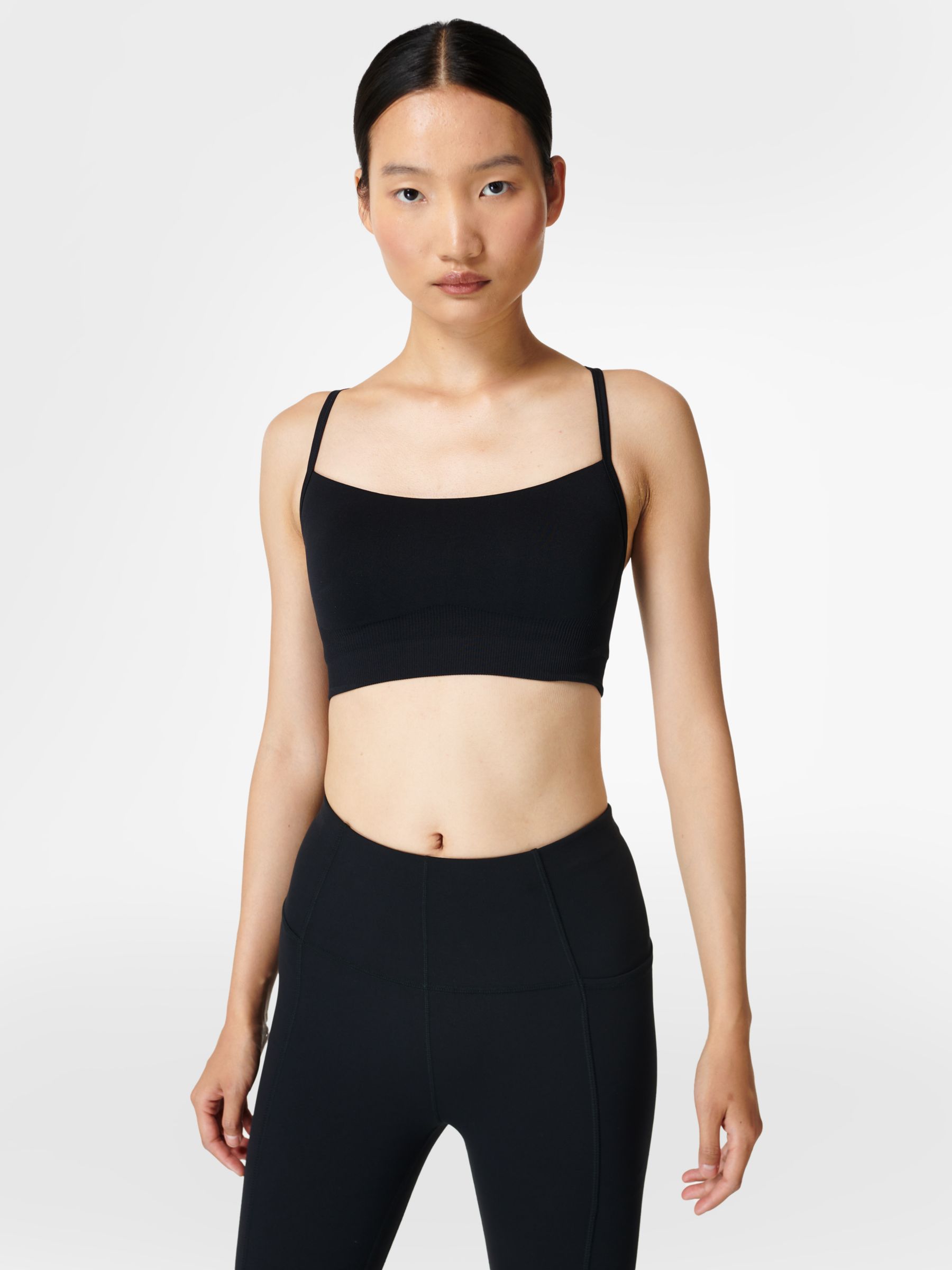 

Бесшовный бюстгальтер без косточек Sweaty Betty Restore, черный