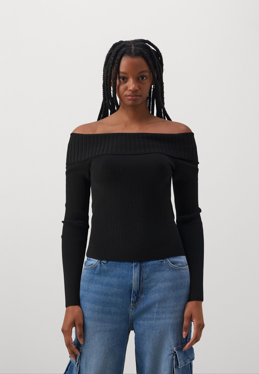 

Джемпер вязаный ONLBERTHA OFF SHOULDER ONLY, цвет black
