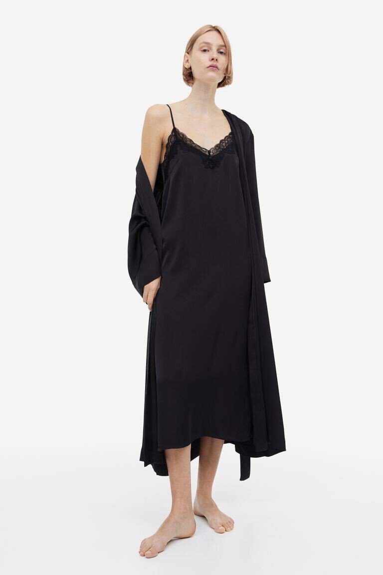 

Атласная ночная рубашка H&M