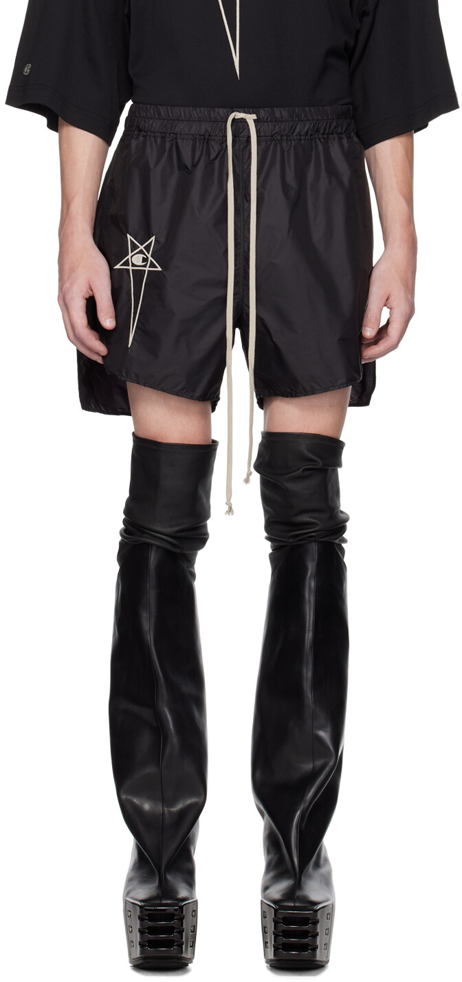 

Черные шорты с дельфинами Champion Edition Rick Owens