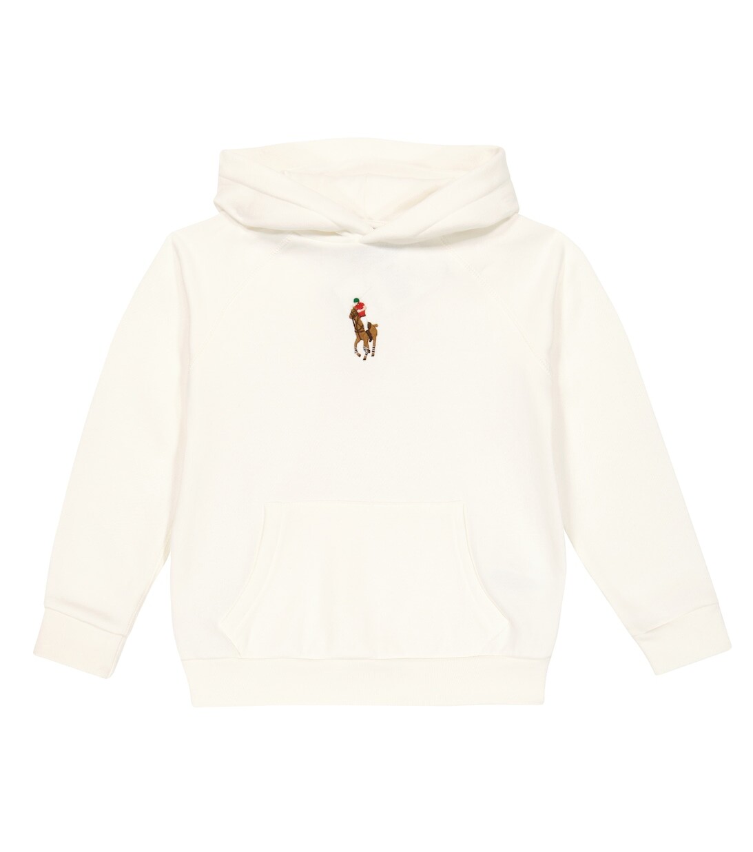 

Худи из смесового хлопкового джерси с вышивкой Polo Ralph Lauren, белый