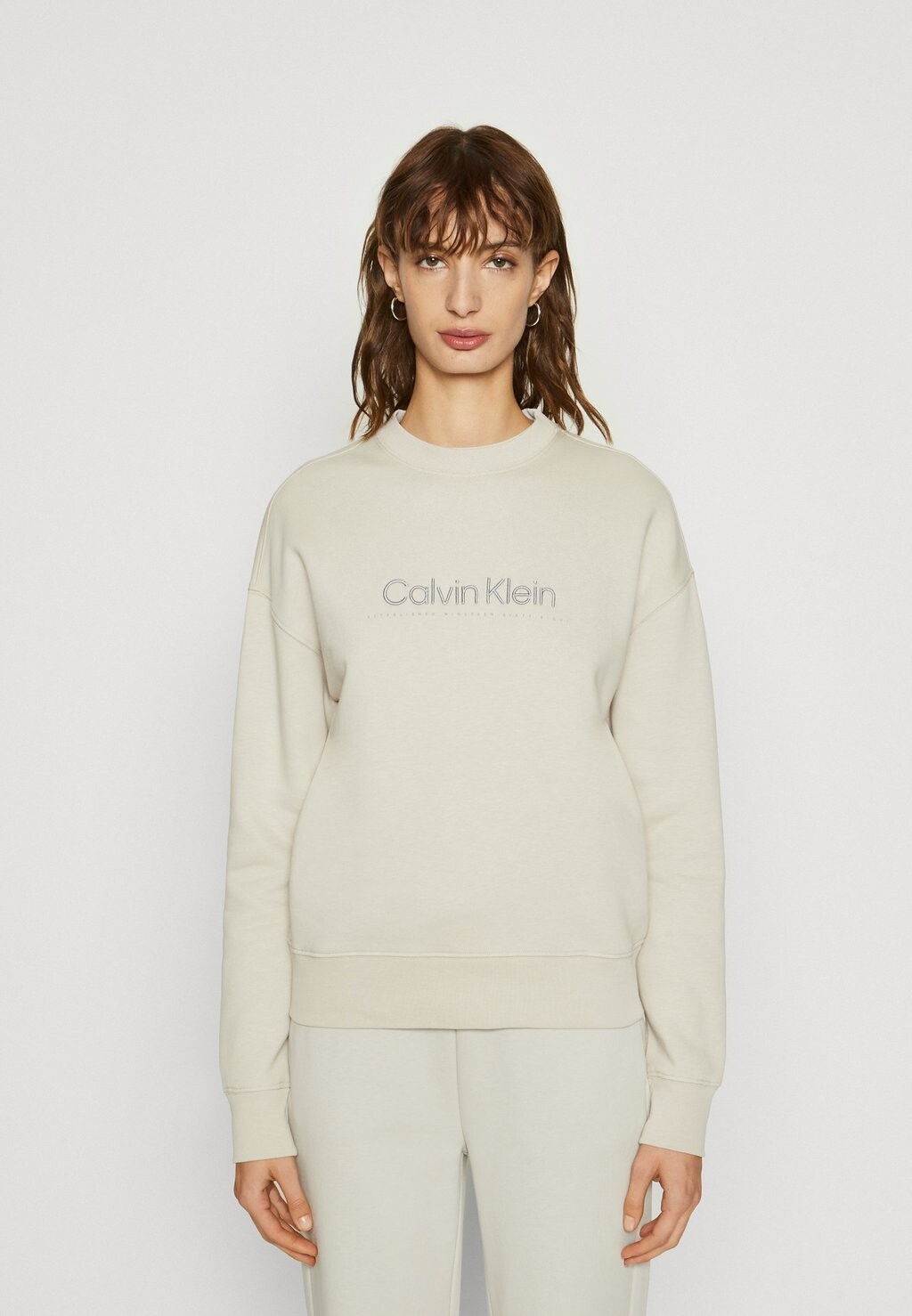

Толстовка с капюшоном Calvin Klein, светло-серый