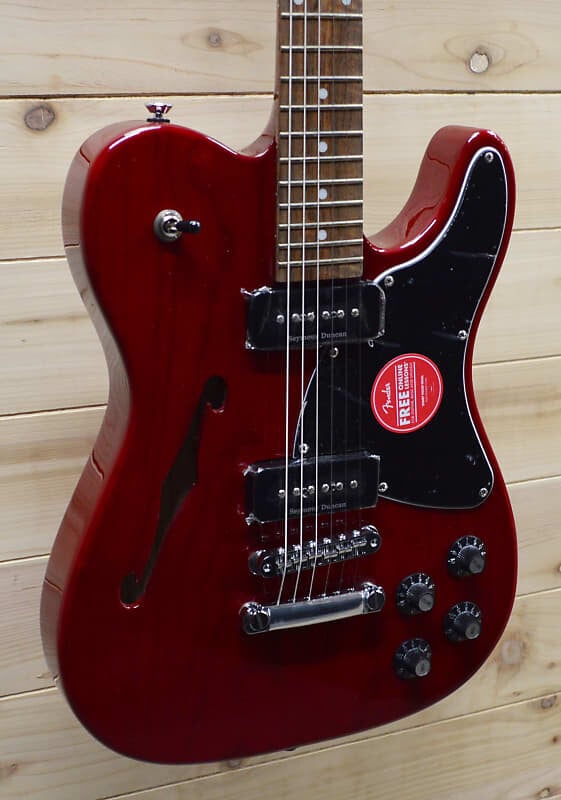 

Электрогитара Fender Jim Adkins JA-90 Telecaster Thinline Crimson Red Transparent