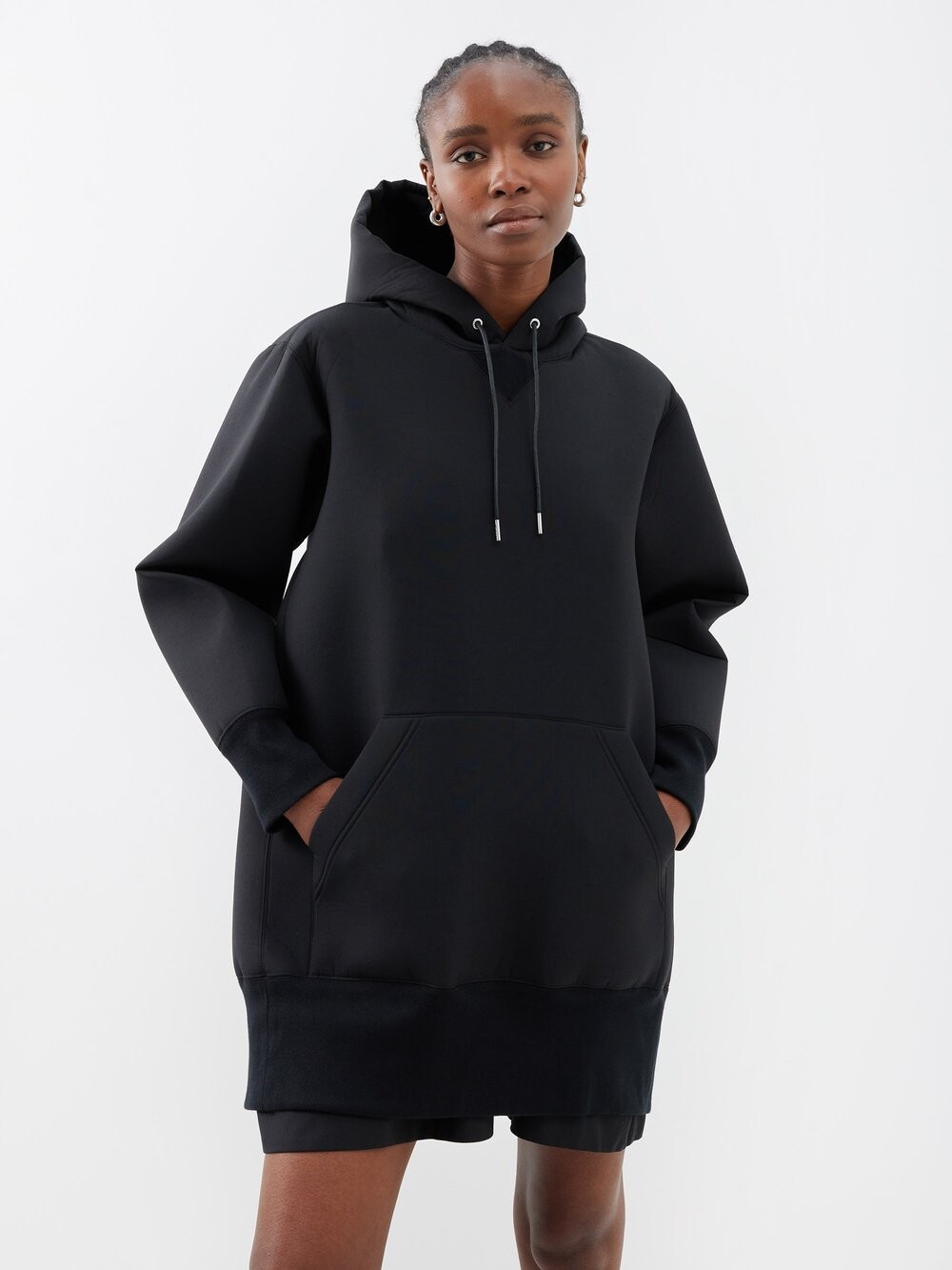 

Толстовка из неопрена с застежкой-молнией сзади Sacai, черный