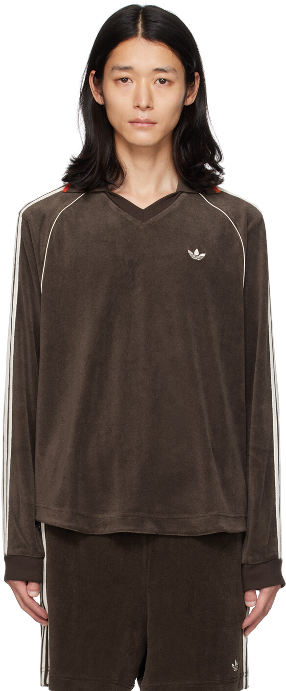 

Коричневый-поло adidas Originals Edition Dark Wales Bonner