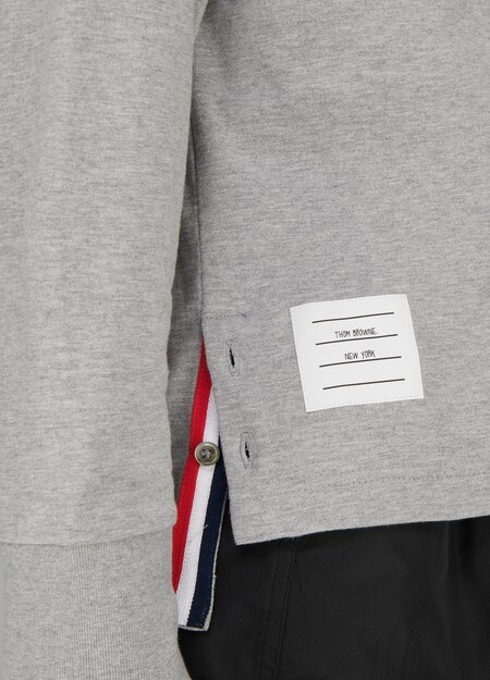 

Футболка с длинным рукавом 4-Bar Thom Browne, светло-серый