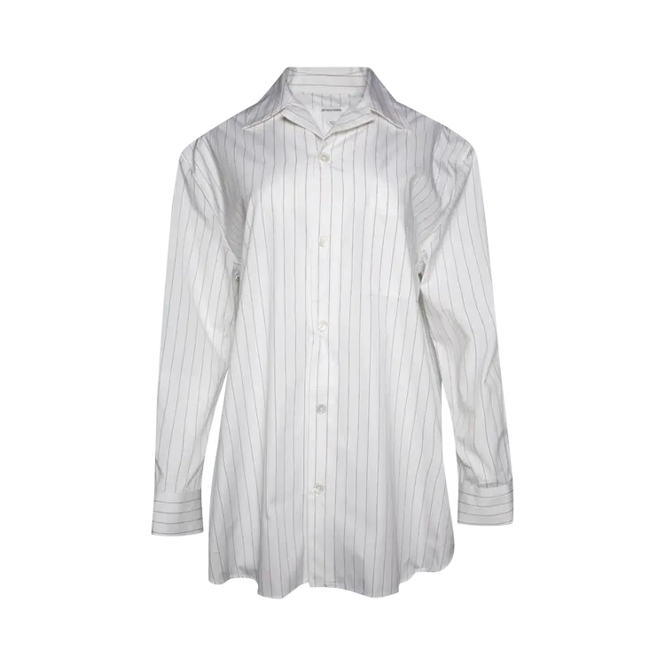 

Рубашка Bottega Veneta Striped Poplin 'White/Beige', белый