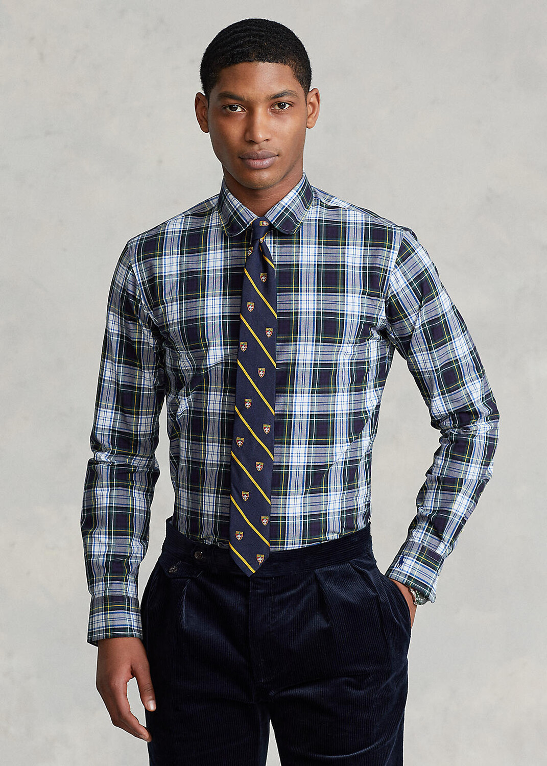 

Рубашка из поплина в клетку Custom Fit