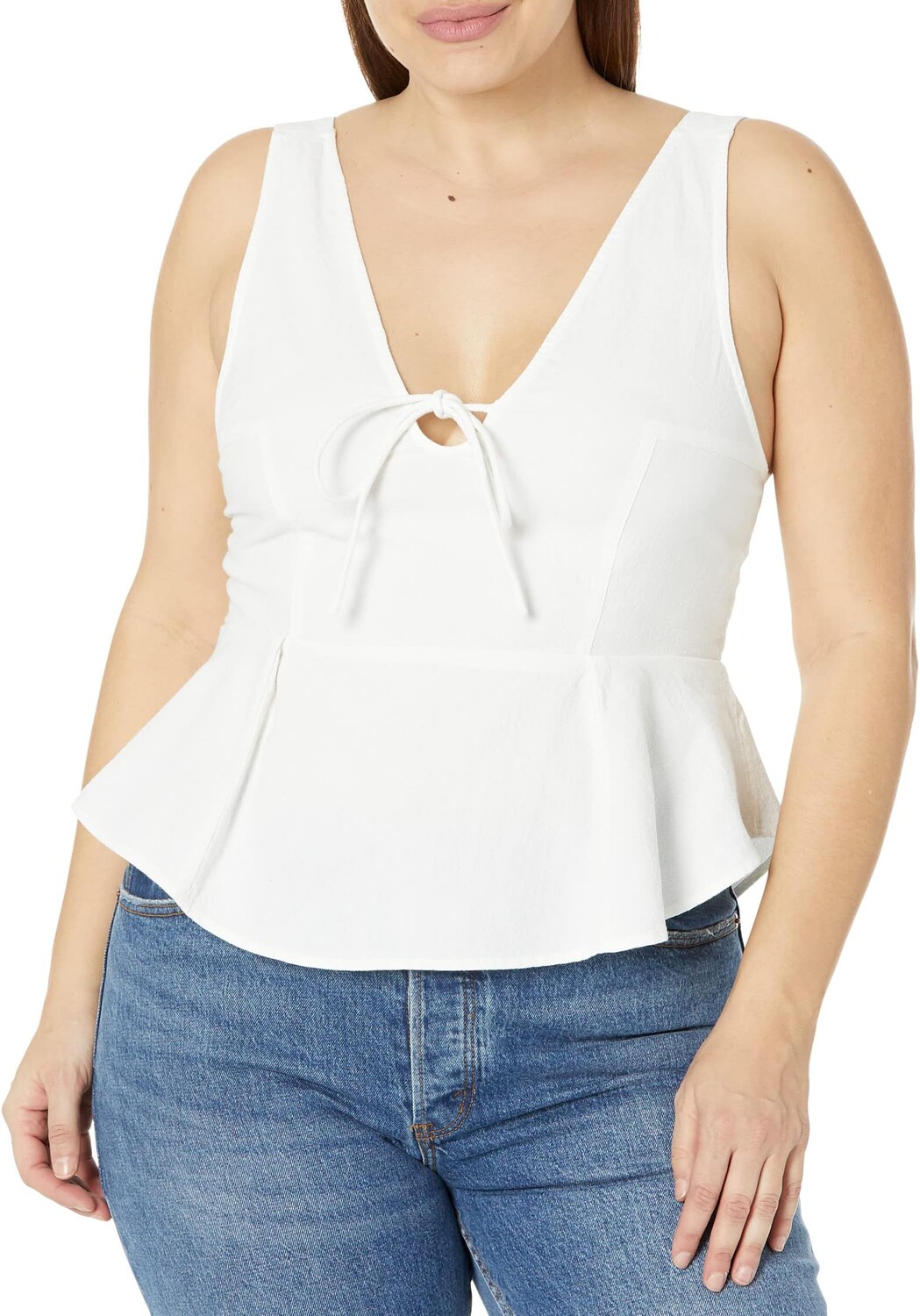 

Мика Танк Солид Free People, цвет Optic White