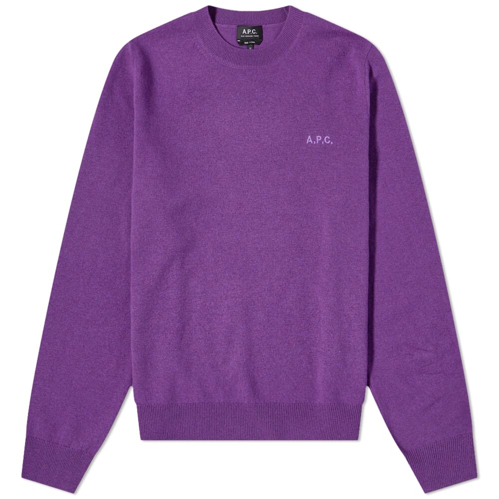 

A.P.C. Трикотажный пуловер с логотипом Nina, фиолетовый