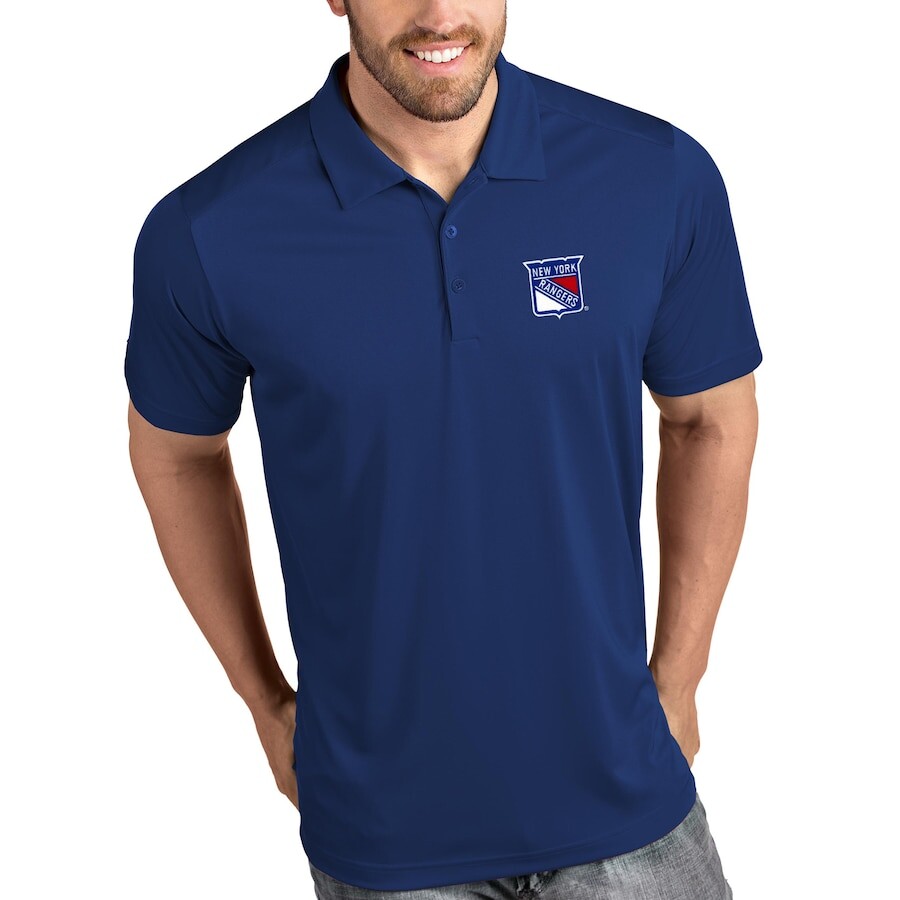 

Поло с коротким рукавом Antigua New York Rangers, роял