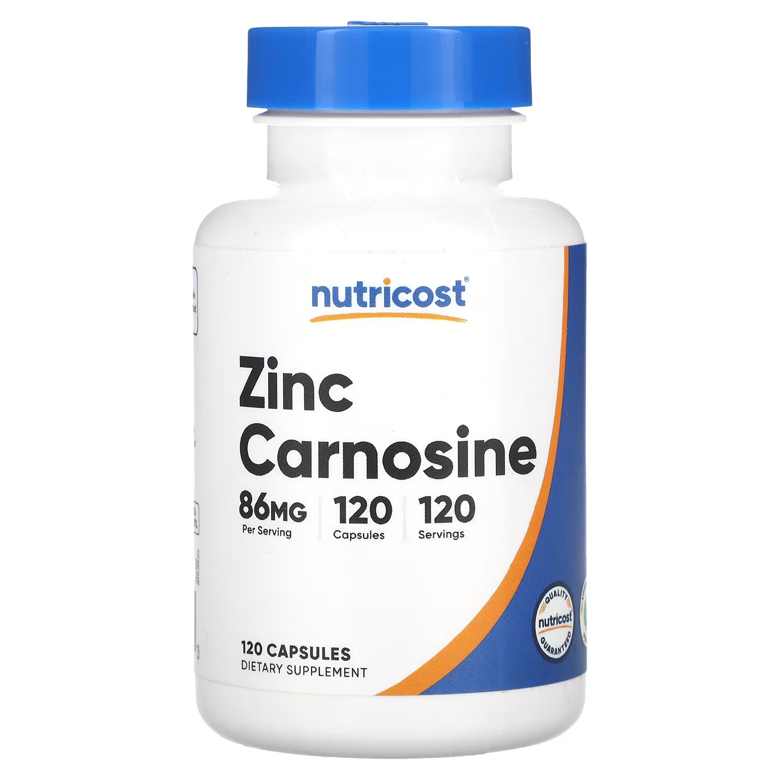Цинк Карнозин Nutricost 86 мг, 120 капсул l карнозин nutricost 100 г