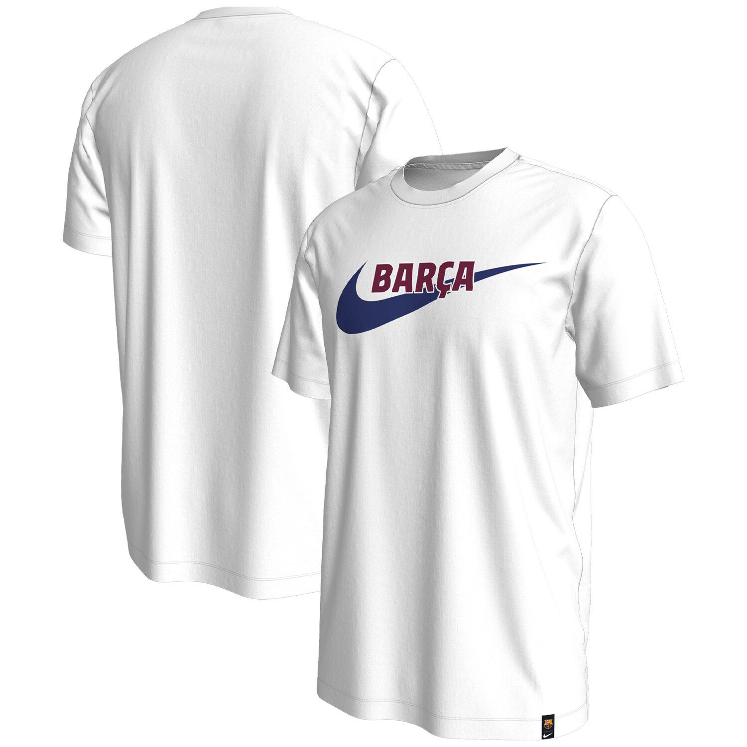 цена Мужская белая футболка с логотипом Barcelona Swoosh Nike
