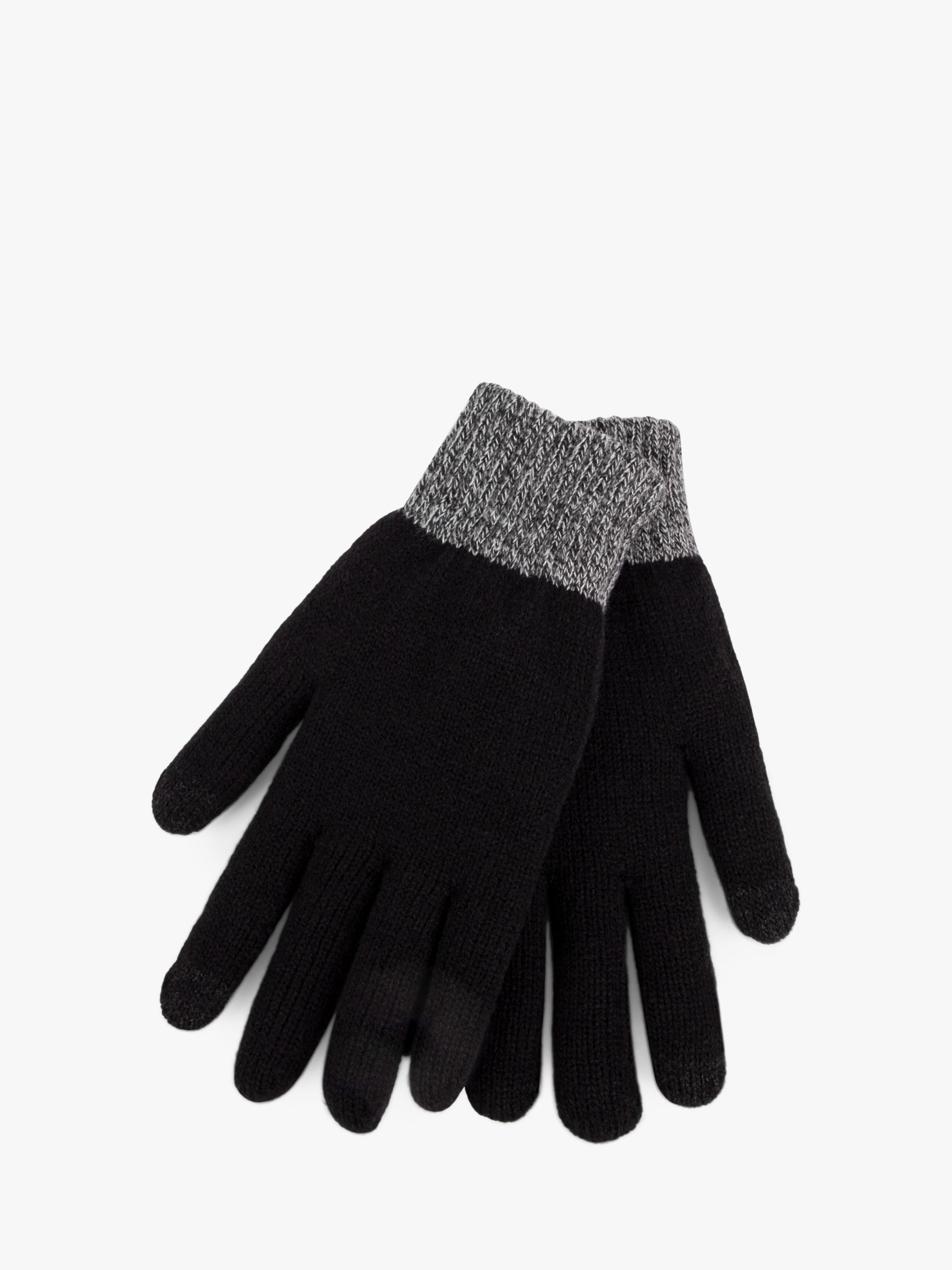 Термальные эластичные трикотажные перчатки Smarttouch totes, черный зимние теплые бархатные утепленные женские кожаные перчатки ветрозащитные перчатки из овечьей кожи для вождения с сенсорным экраном