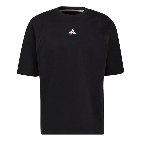 Футболка adidas Solid Color Logo Alphabet Printing Sports Short Sleeve Black, мультиколор