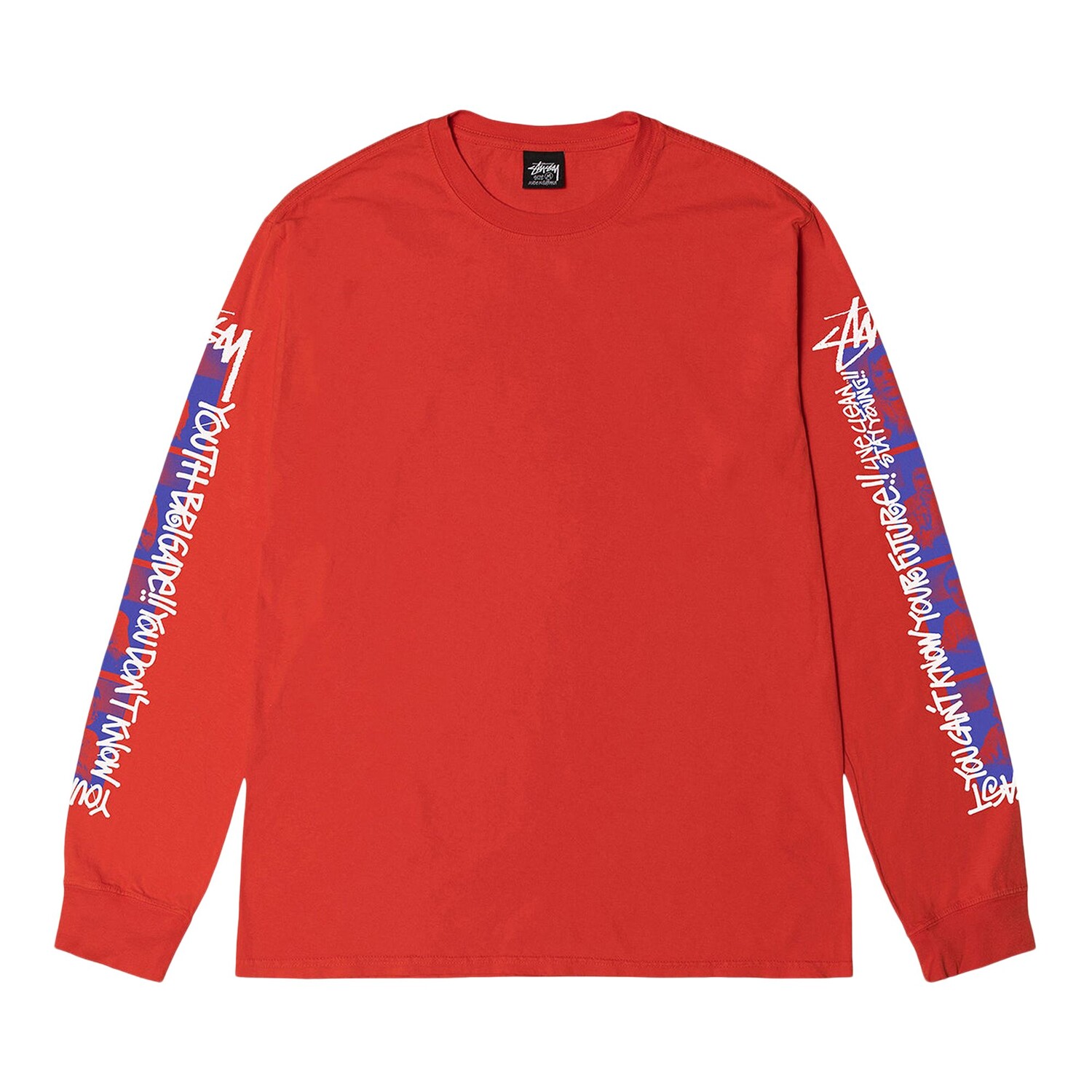 

Футболка с длинными рукавами Stussy Youth Brigade, окрашенная в пигмент, цвет Томат