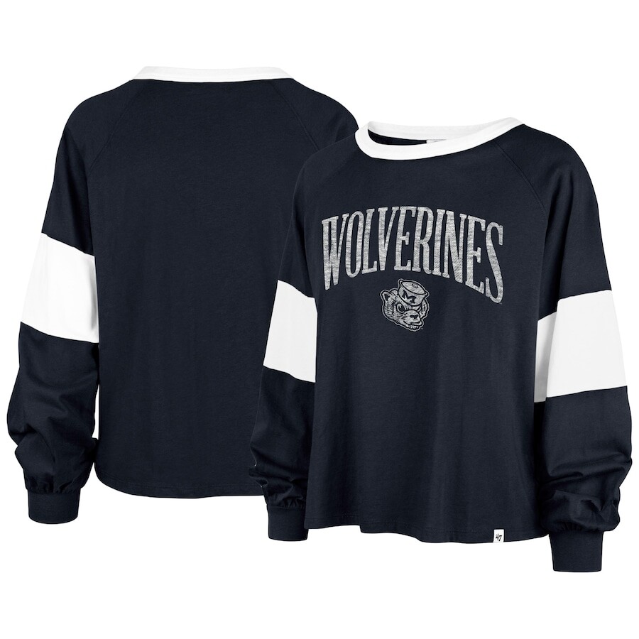 

Футболка с длинным рукавом 47 Michigan Wolverines, нави