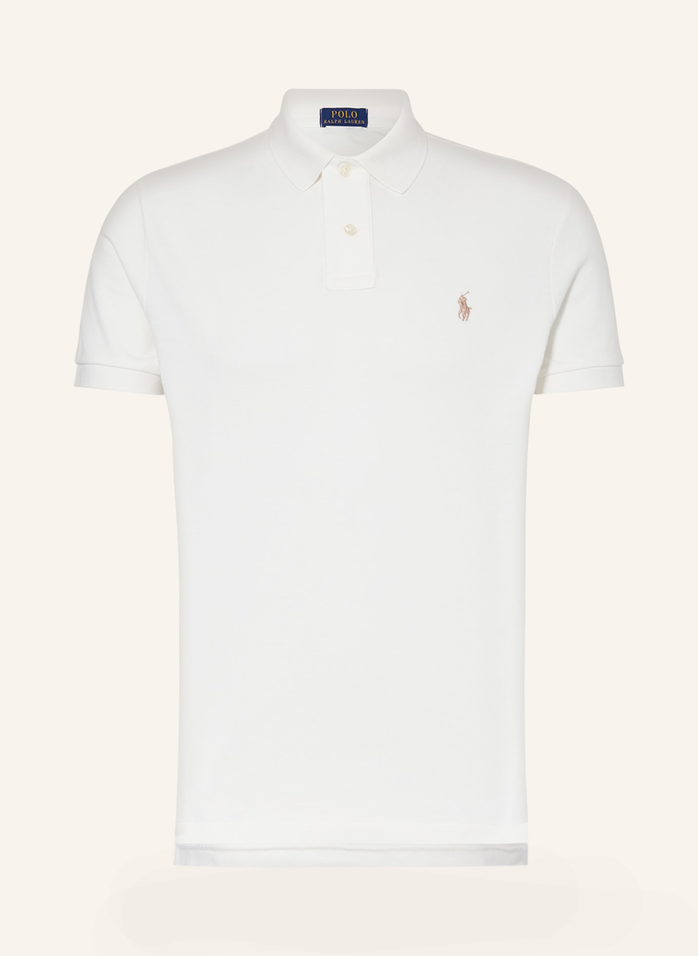 

Рубашка поло POLO RALPH LAUREN Piqué Custom Slim Fit, белый