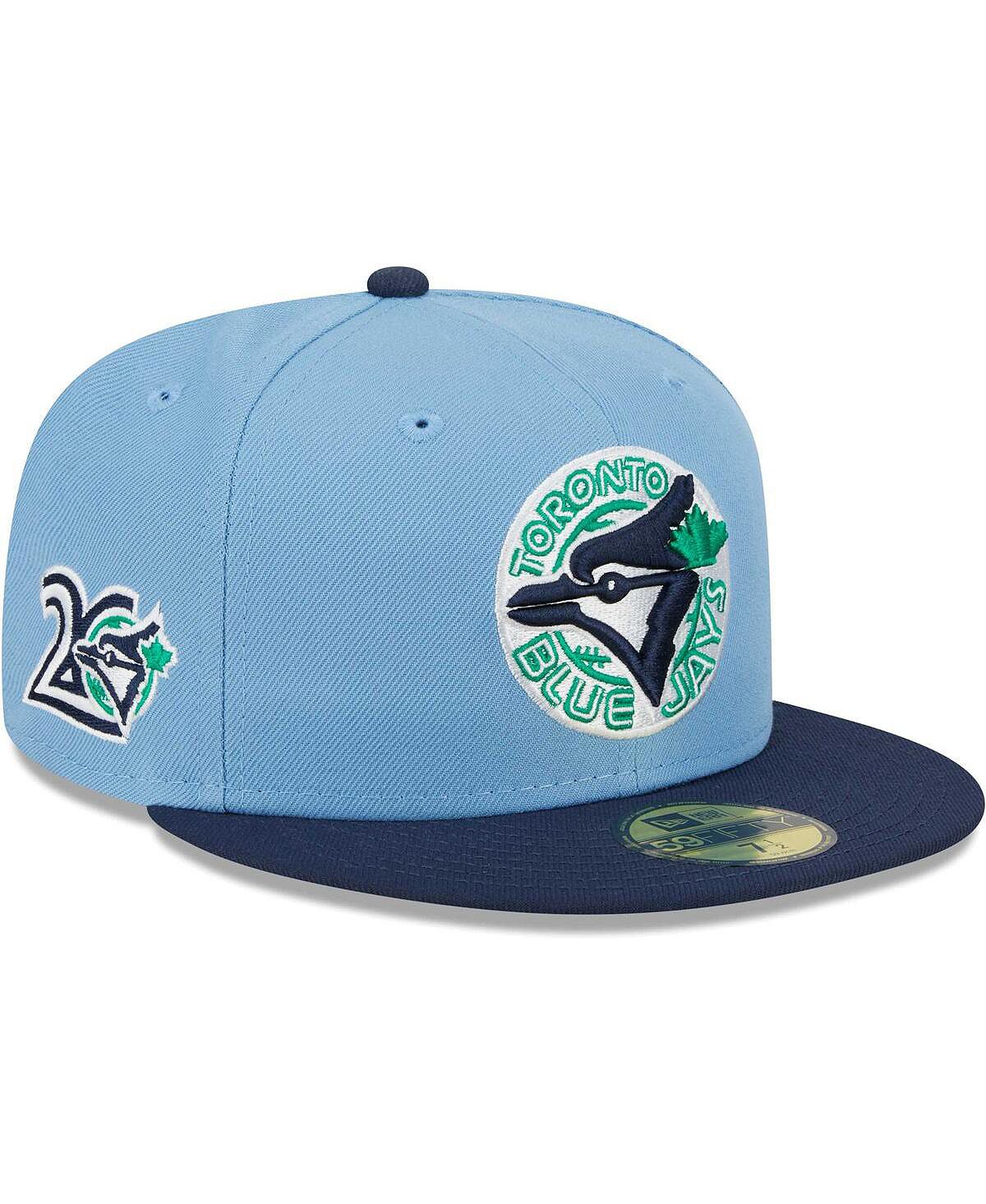 

Мужская светло-голубая, темно-синяя шляпа Toronto Blue Jays Green Undervisor 59FIFTY New Era