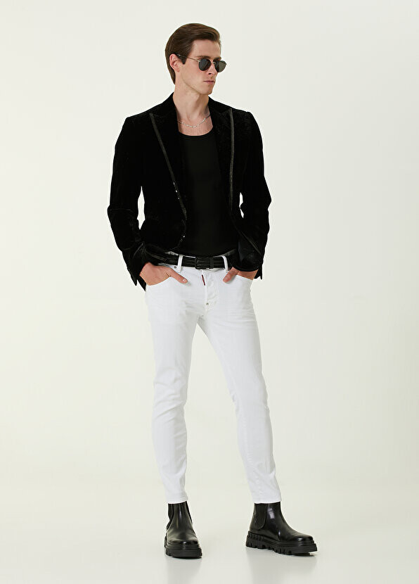 

Белые джинсовые брюки Dsquared2, Белый