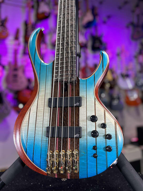 

Басс гитара Ibanez Premium BTB1935 5-string Electric Bass Guitar - Caribbean Islet Low Gloss Auth Dealer Free Ship! 060