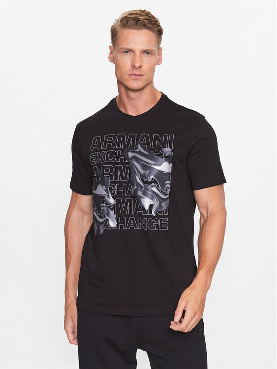 

Футболка стандартного кроя Armani Exchange, черный
