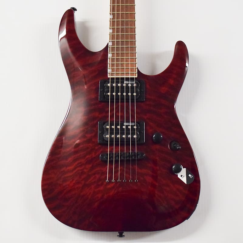 Электрогитара ESP LTD MH-200QM NT Electric Guitar See-Thru Black Cherry цена и фото