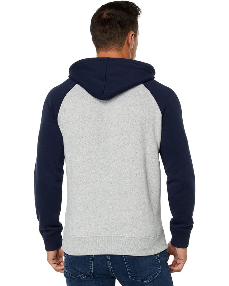 

Худи Superdry Vintage Logo Heritage Raglan Hoodie, цвет Rich Navy Marl/Athletic Grey Marl