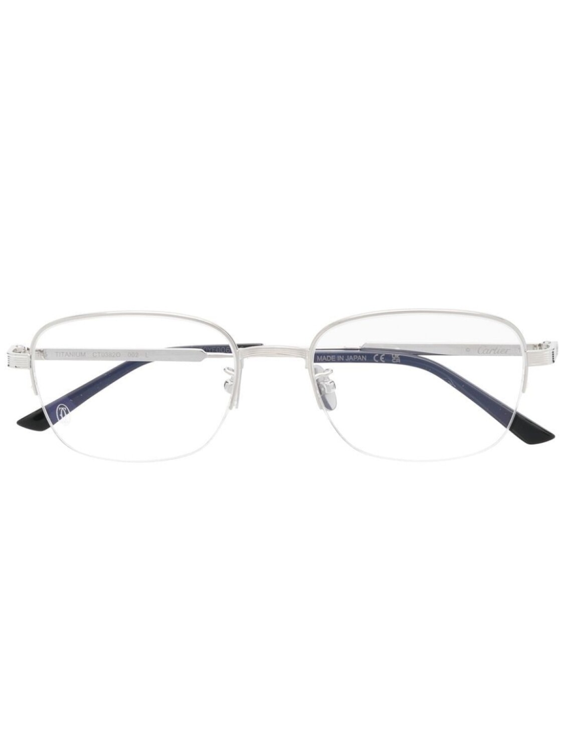 

Cartier Eyewear очки в квадратной оправе, серебристый