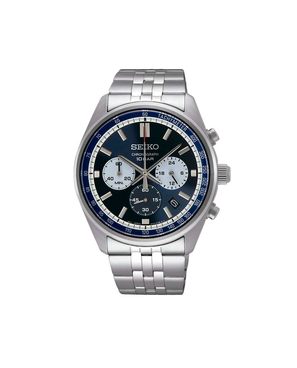 Мужские часы Neo Sports SSB427P1 со стальным и серебряным ремешком Seiko, серебро