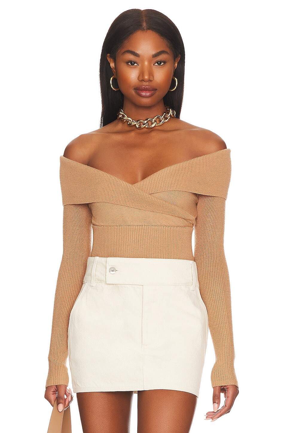

Свитер L'Academie Valeria Off Shoulder, цвет Caramel