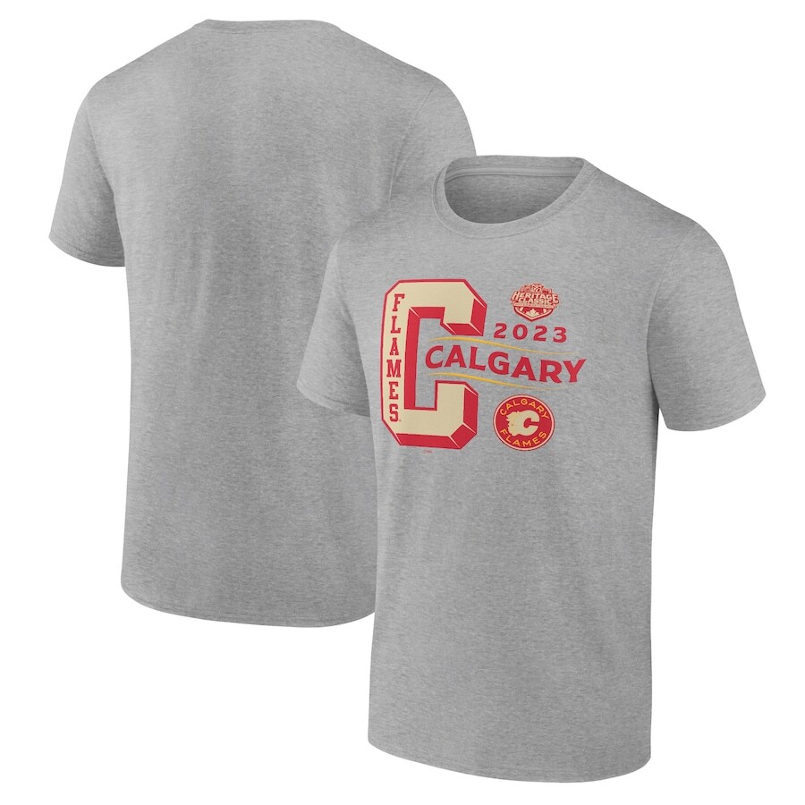 

Футболка с коротким рукавом Fanatics Branded Calgary Flames, серый