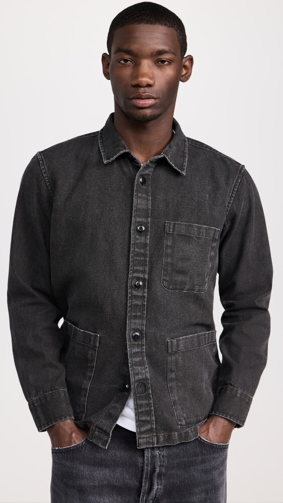 

Рубашка Corridor Duck Dye Overshirt, черный