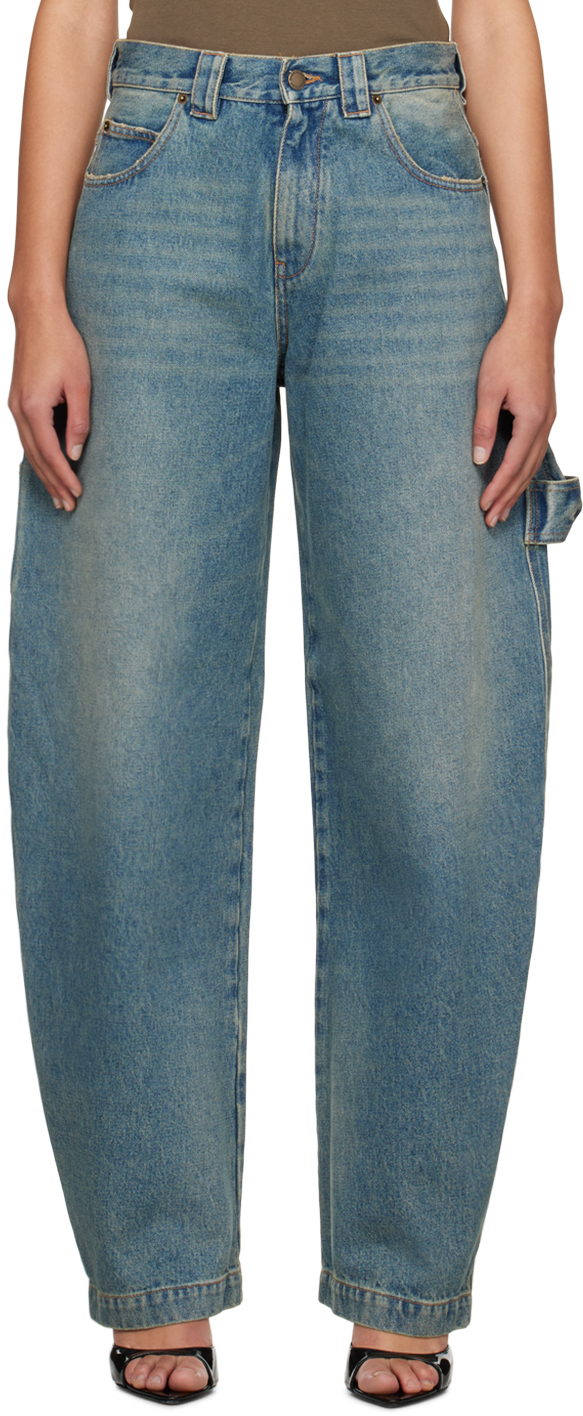 Синие джинсы Одри Darkpark новинка весна лето 2023 модные мужские джинсы с эффектом потертости воды облегающие универсальные небольшие синие джинсы