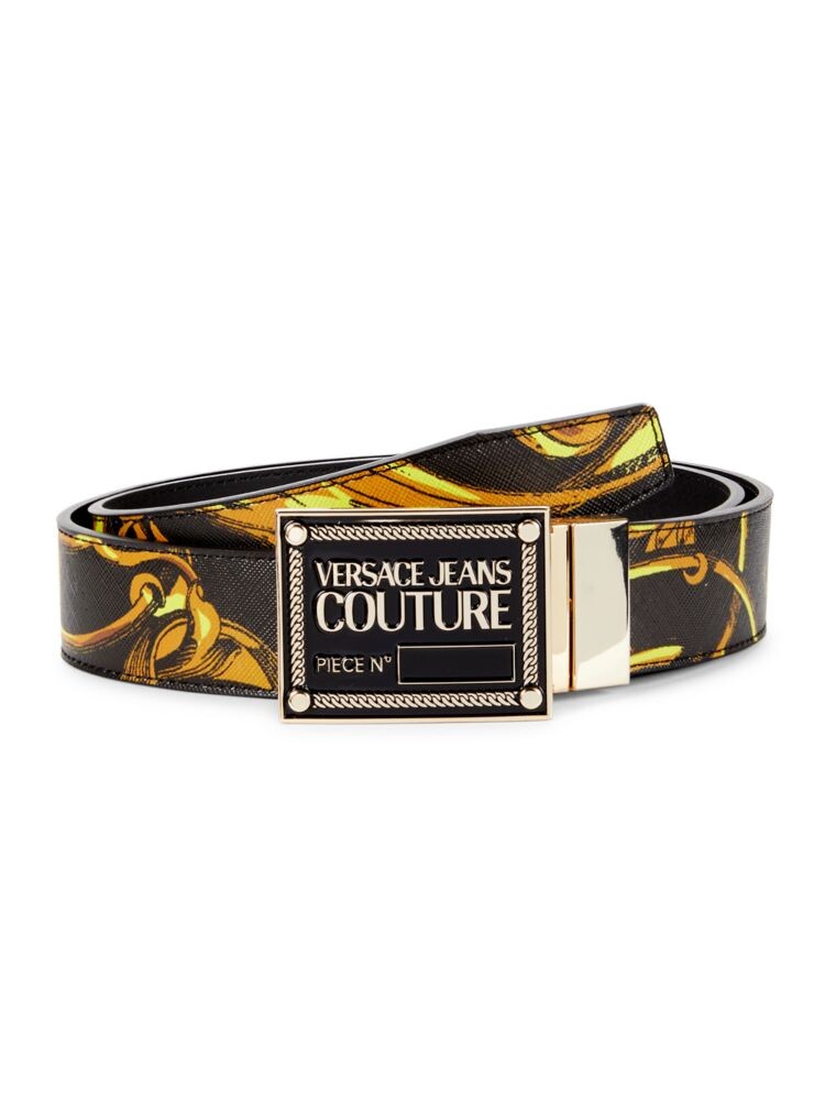 

Двусторонний ремень Garland с металлическим логотипом Versace, цвет Black Gold