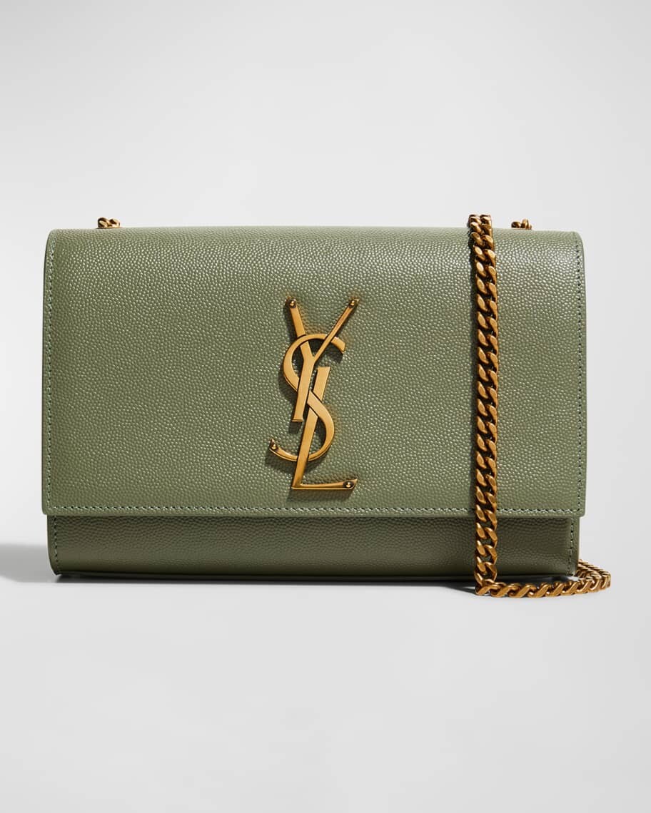 

Маленькая сумка через плечо Kate Grain de Poudre с цепочкой Saint Laurent
