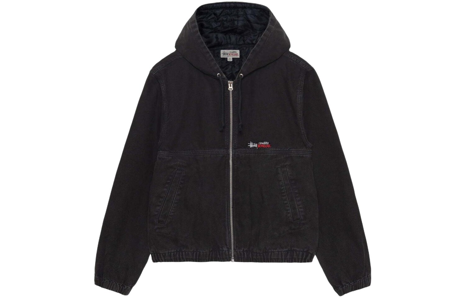 

SS24 Кожаная куртка мужская Stussy, черный