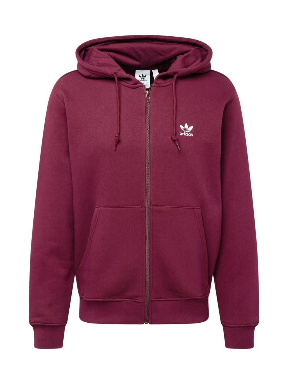 

Толстовка на молнии Adidas Trefoil Essentials, красное вино