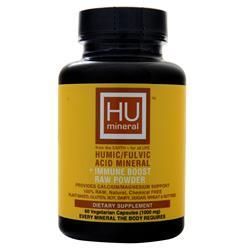 hu HU Mineral Минерал гуминовой / фульвокислоты + Необработанный порошок для повышения иммунитета 60 вег капсул