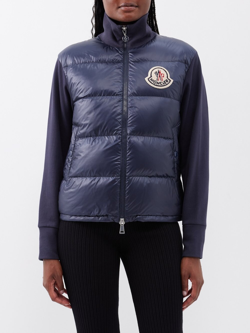 

Флисовая куртка со стегаными вставками Moncler, синий