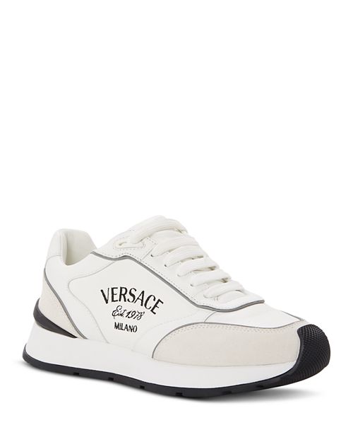 

Женские низкие кеды на шнуровке Versace, цвет White