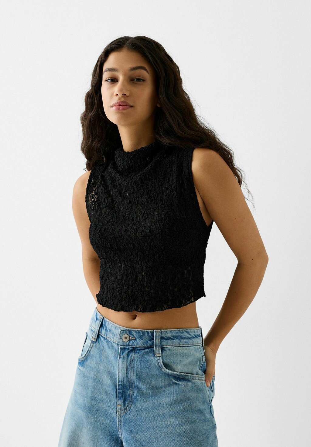 

Блузка SLEEVELESS Bershka, цвет black