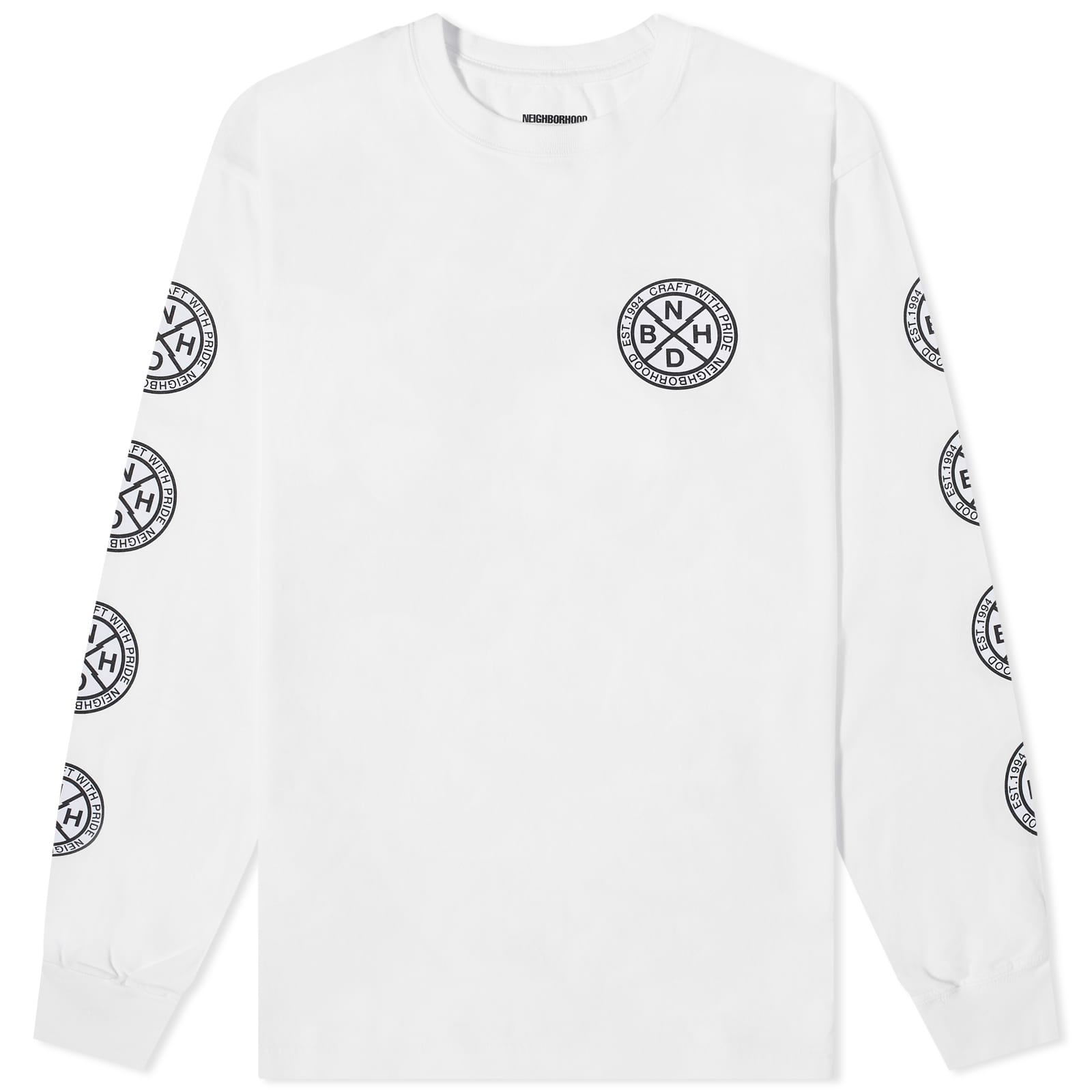 

Футболка Neighborhood Long Sleeve Ls-7, белый