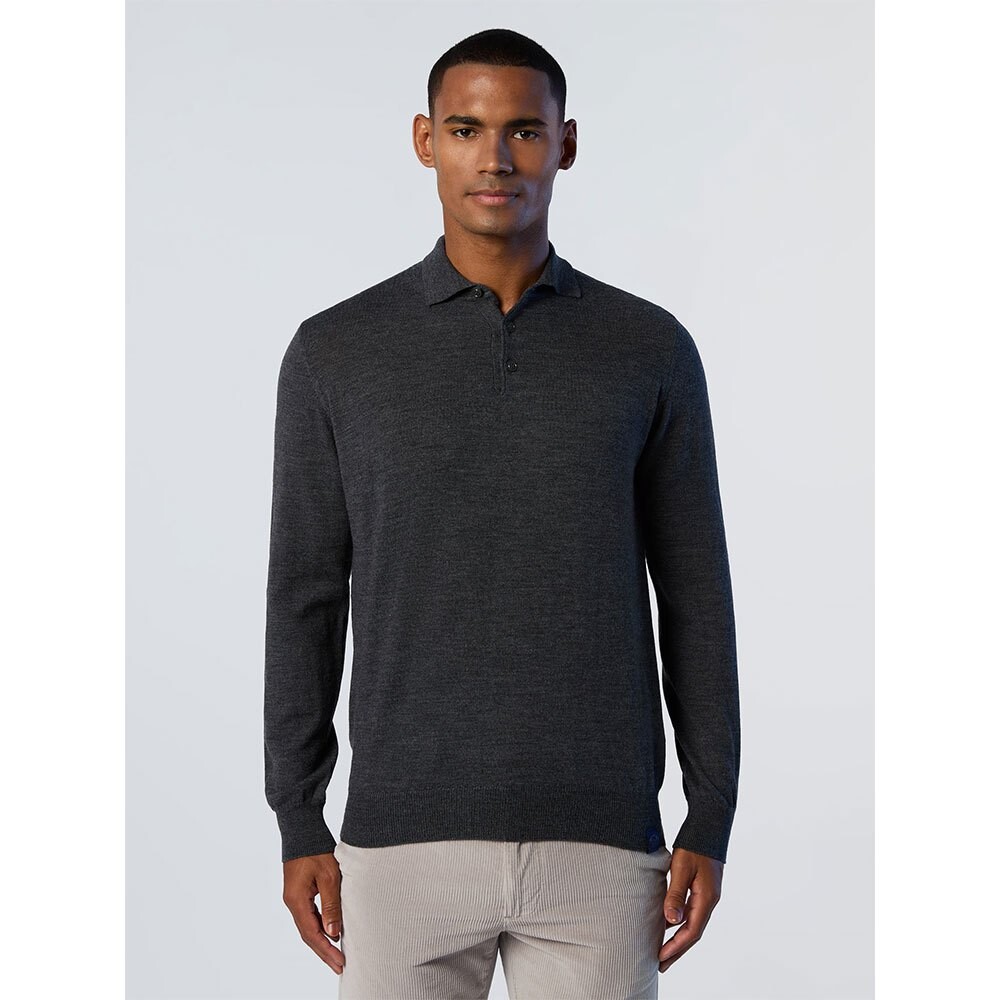 

Поло North Sails 12GG Knitwear Long, серый