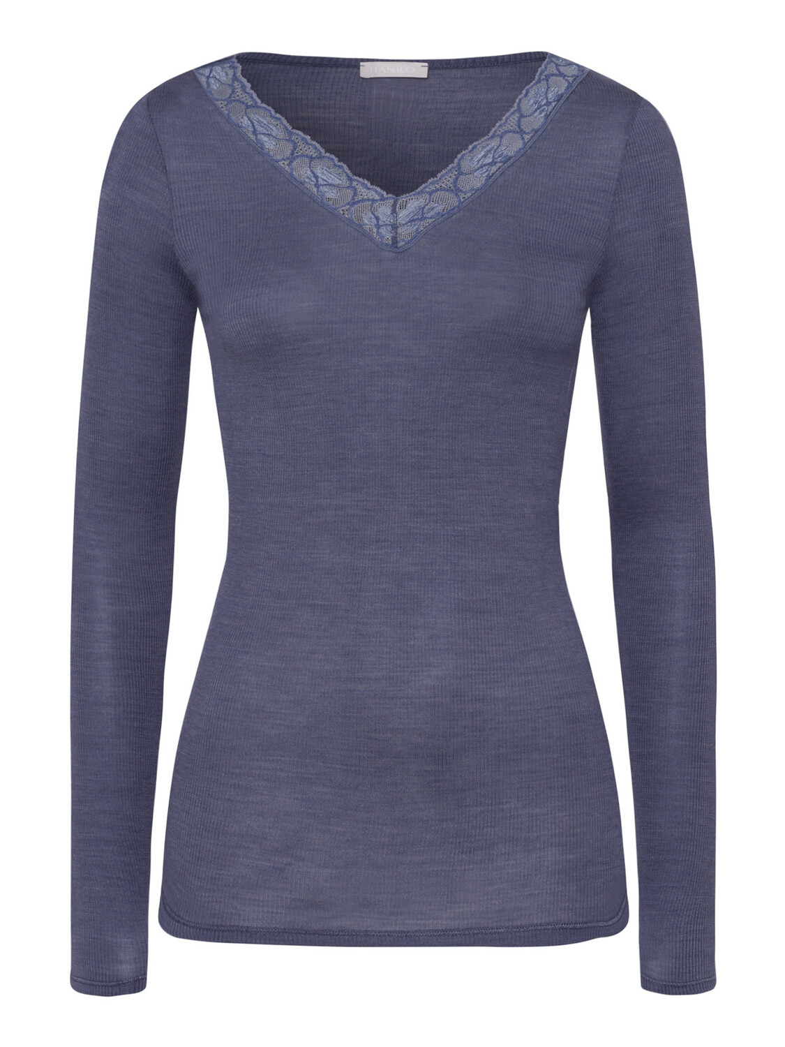 

Топ Hanro Longsleeve Woolen Lace, цвет nightshade